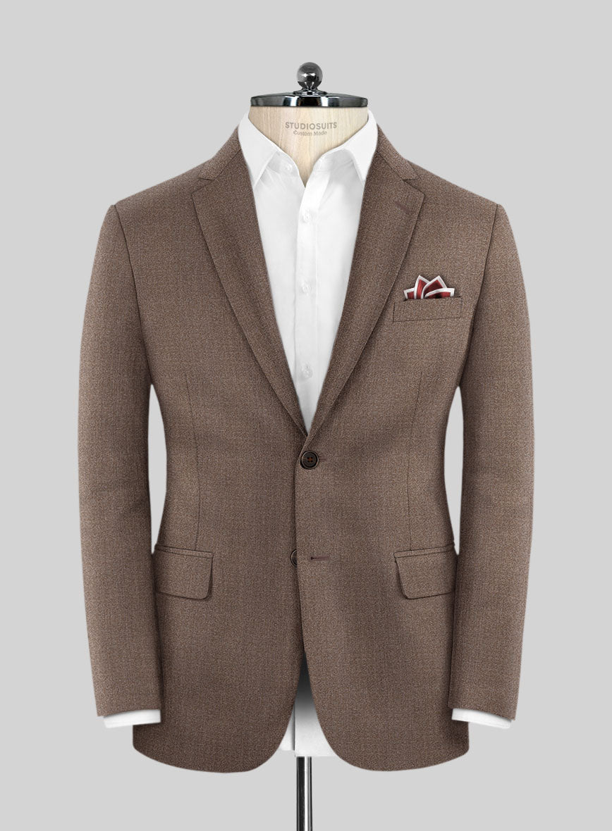 Scabal Hybrid Walnut Brown Wool Jacket - StudioSuits