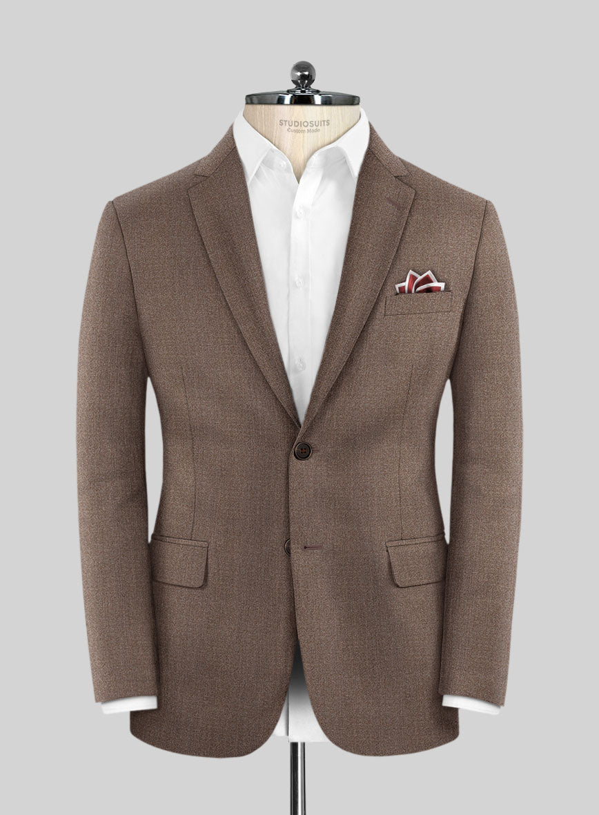Scabal Hybrid Walnut Brown Wool Suit - StudioSuits