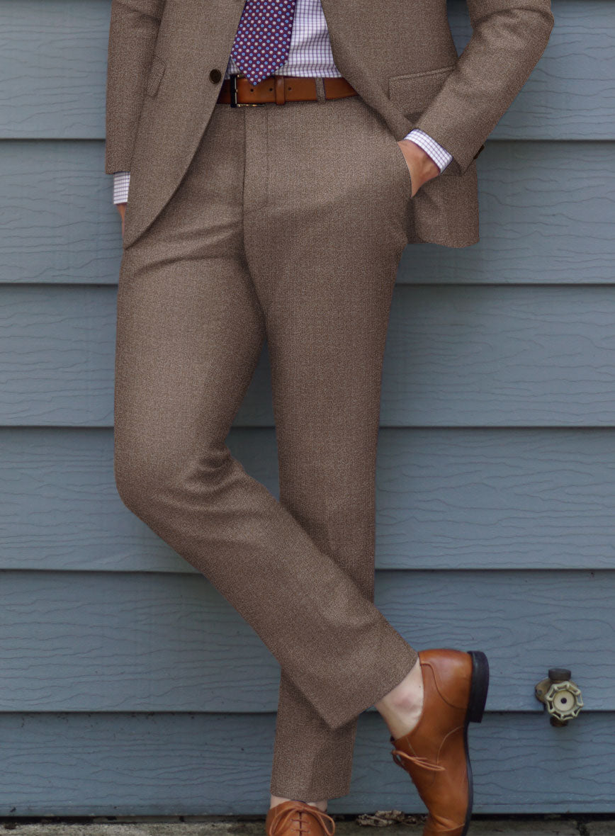 Scabal Hybrid Walnut Brown Wool Suit - StudioSuits