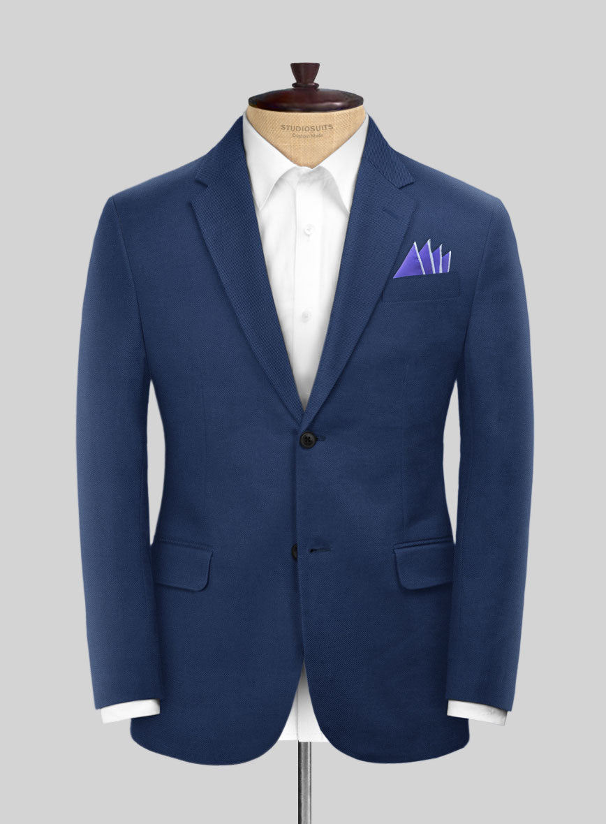 Scabal Indigo Blue Cotton Stretch Jacket - StudioSuits