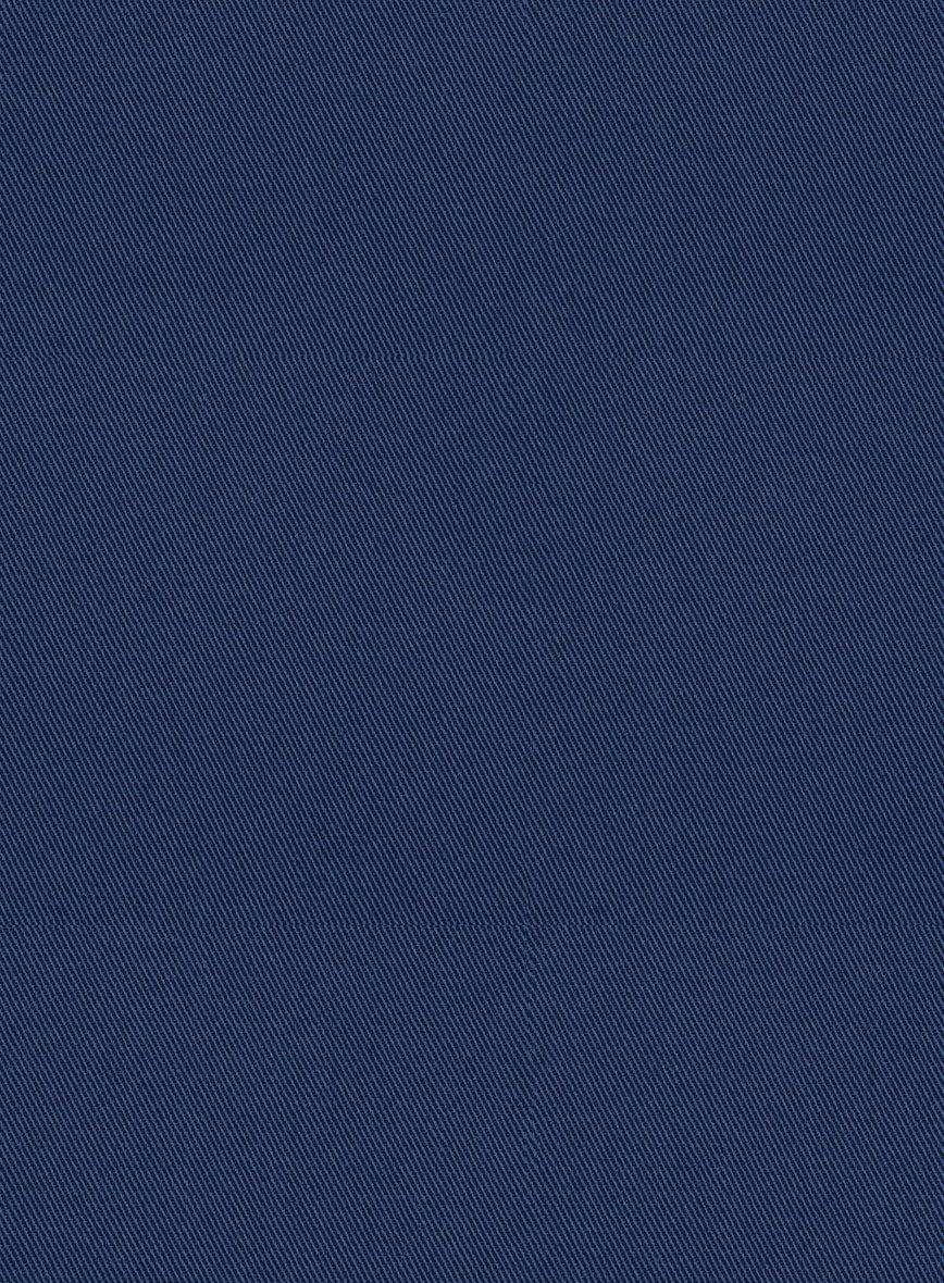 Scabal Indigo Blue Cotton Stretch Jacket - StudioSuits