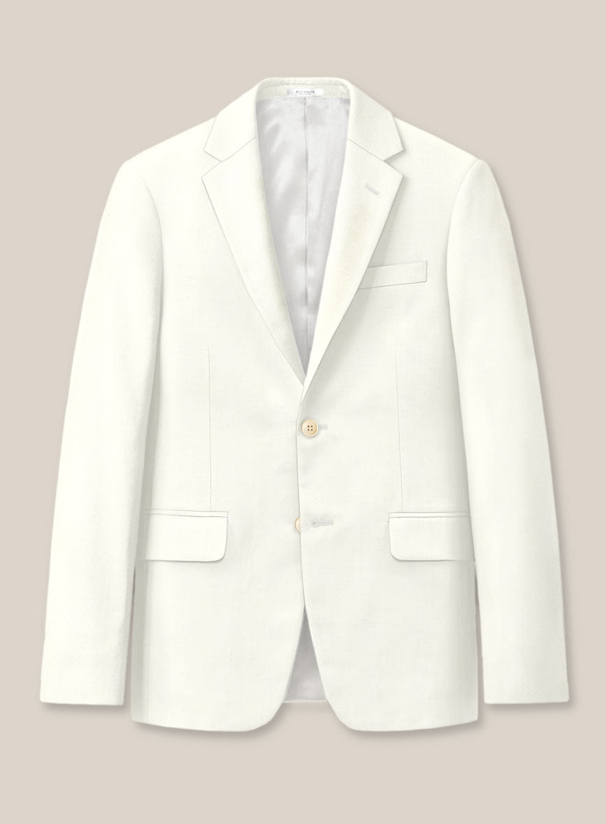 Scabal Ivory Wool Jacket - StudioSuits