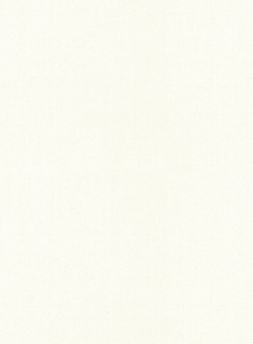 Scabal Ivory Wool Pants - StudioSuits