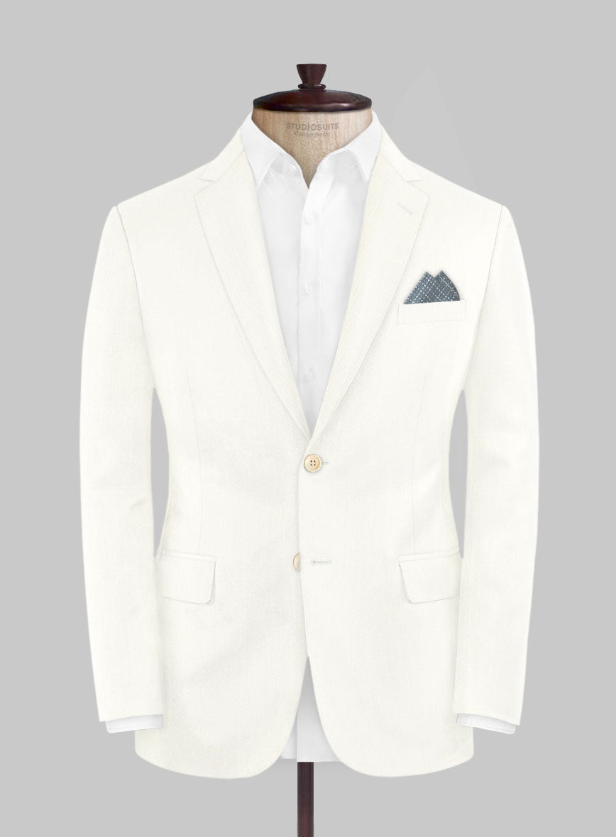 Scabal Ivory Wool Jacket - StudioSuits