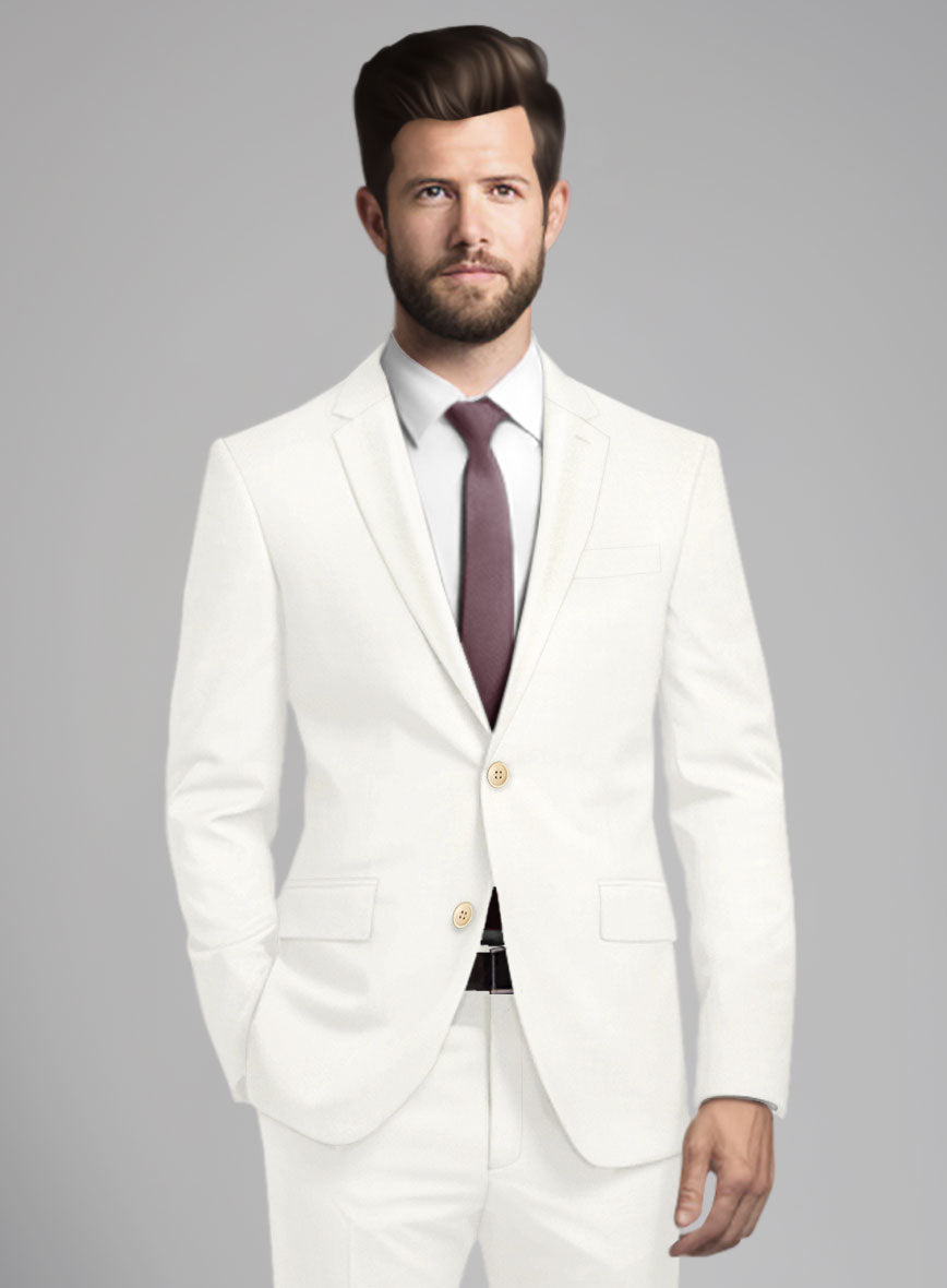 Scabal Ivory Wool Jacket - StudioSuits
