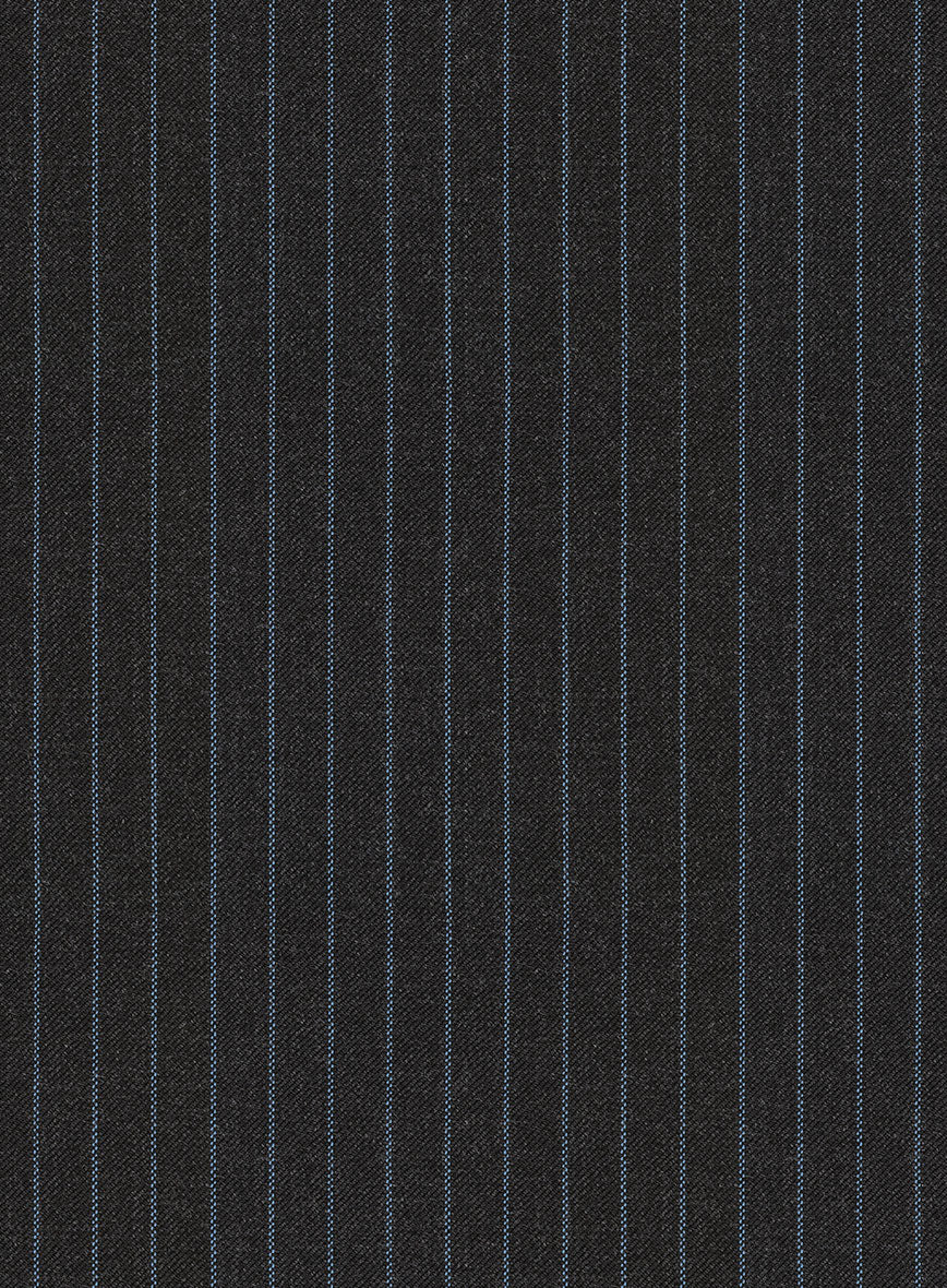 Scabal Jacino Stripe Gray Wool Jacket - StudioSuits