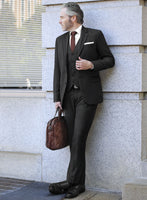 Scabal Jacino Stripe Gray Wool Suit - StudioSuits