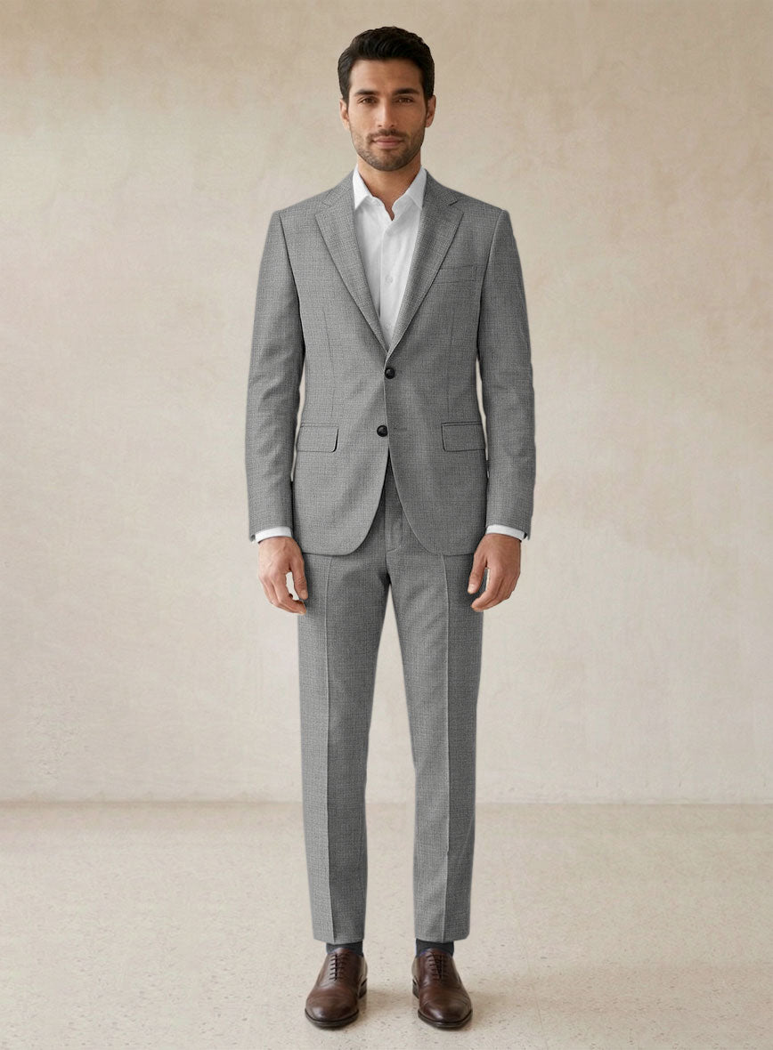 Scabal Jacobi Twill Gray Wool Suit - StudioSuits