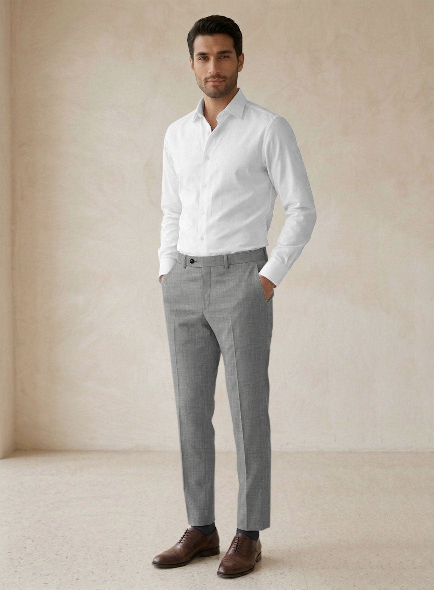 Scabal Jacobi Twill Gray Wool Suit - StudioSuits