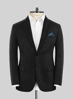Scabal Juber Stripe Black Wool Suit - StudioSuits