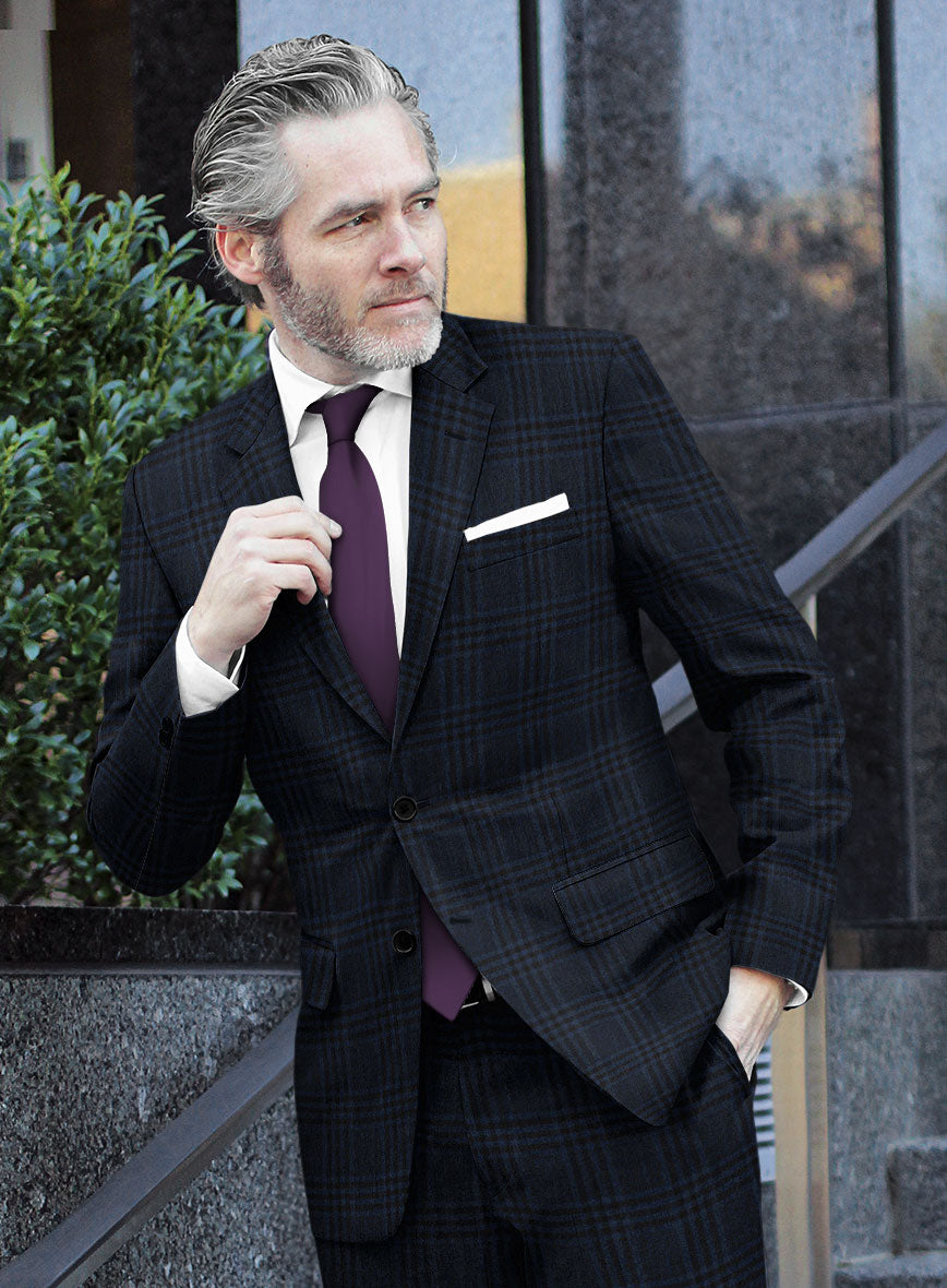 Scabal Lapis Blue Checks Wool Jacket - StudioSuits