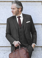 Scabal Liche Charcoal Wool Suit - StudioSuits