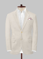 Scabal Light Beige Cashmere Cotton Suit - StudioSuits
