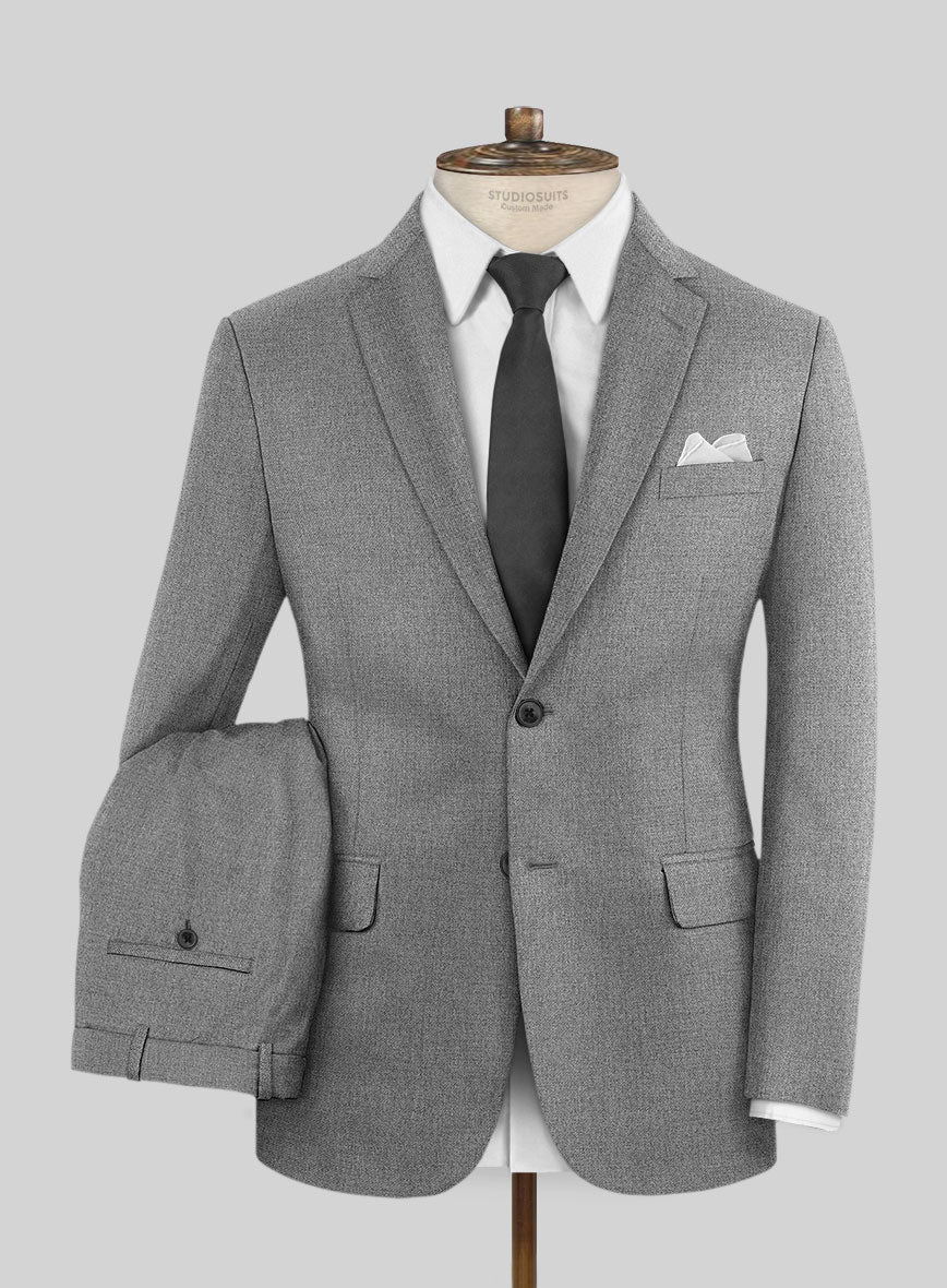 Scabal Lissar Light Gray Wool Suit - StudioSuits