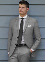 Scabal Lissar Light Gray Wool Suit - StudioSuits