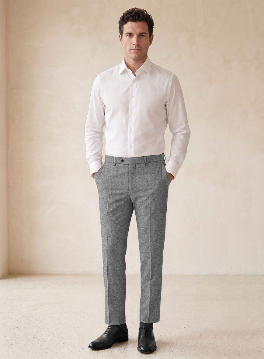 Scabal Lissar Light Gray Wool Suit - StudioSuits