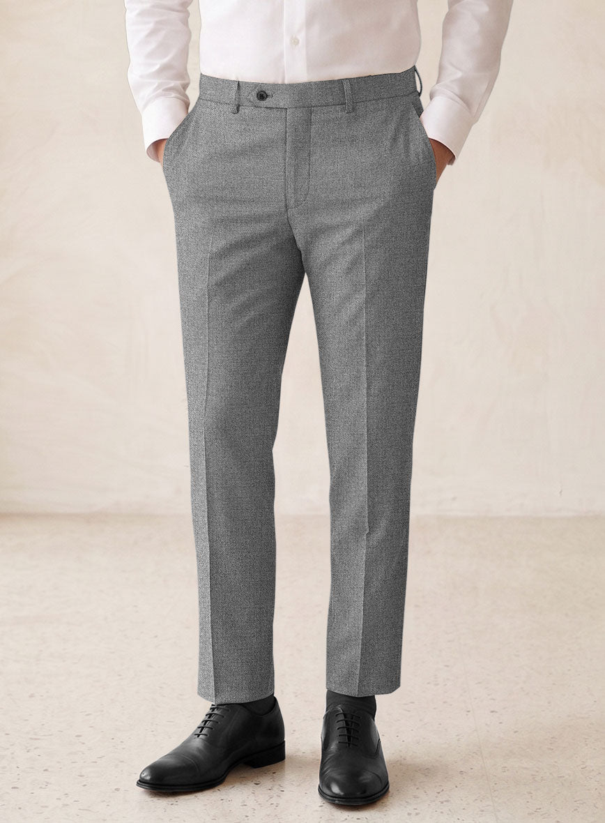 Scabal Lissar Light Gray Wool Suit - StudioSuits