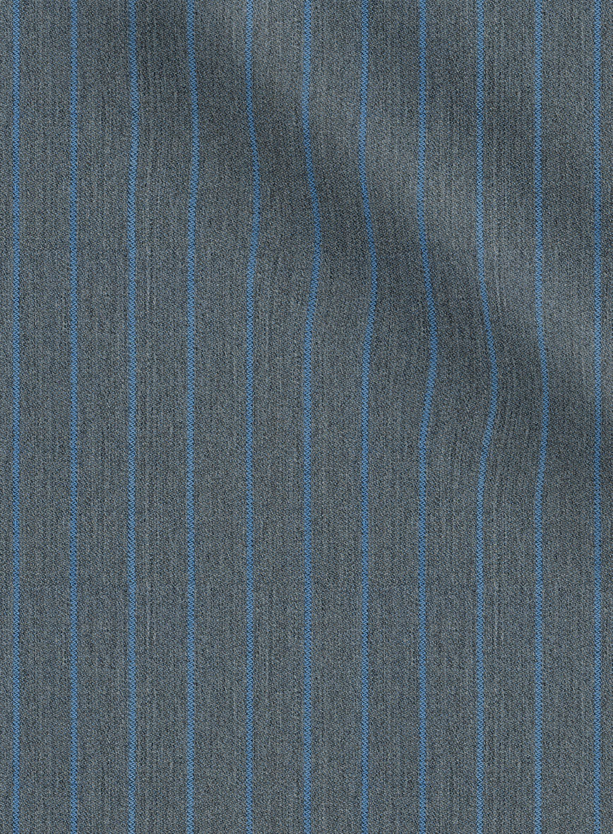 Scabal Londoner Prutna Stripe Gray Wool Suit - StudioSuits