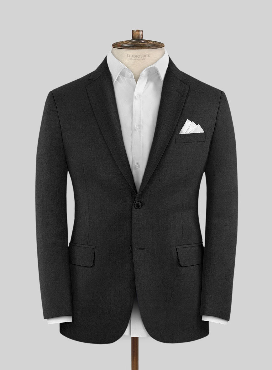 Scabal Londoner Black Wool Jacket - StudioSuits