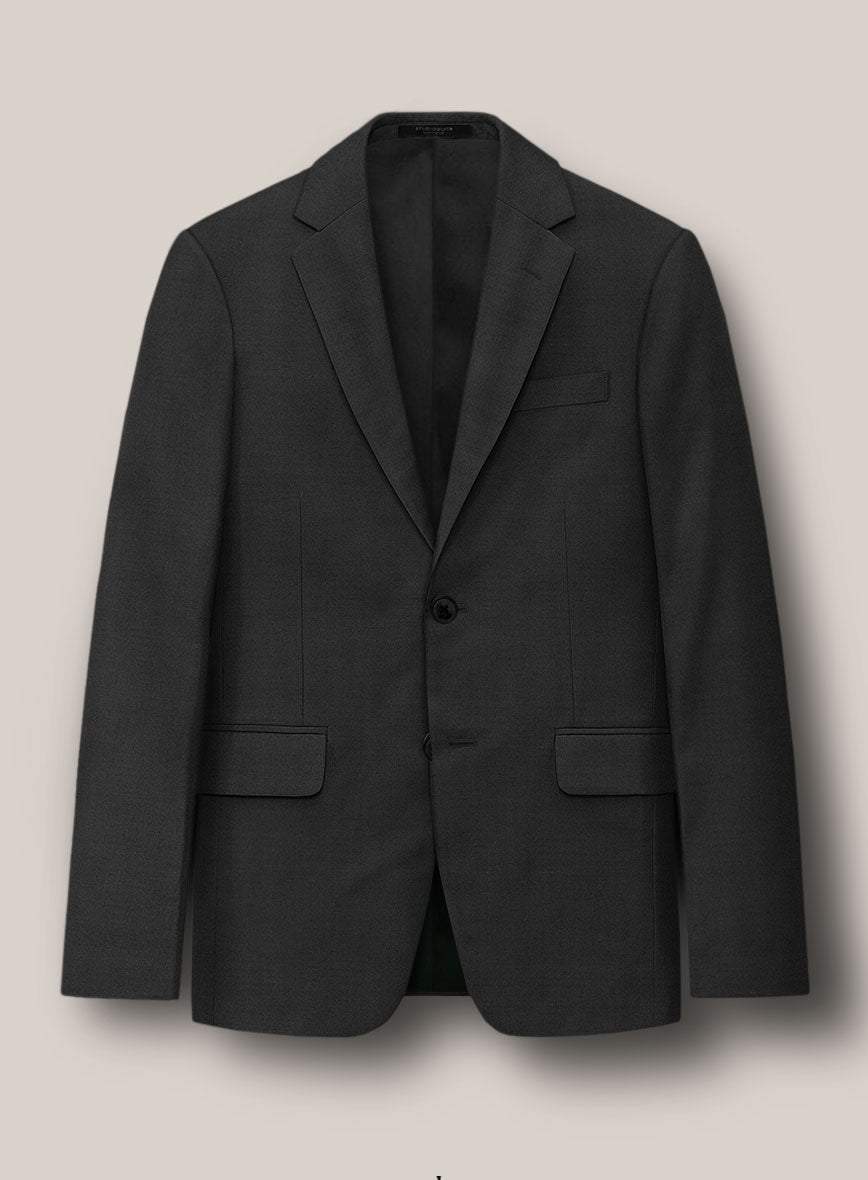 Scabal Londoner Black Wool Jacket - StudioSuits