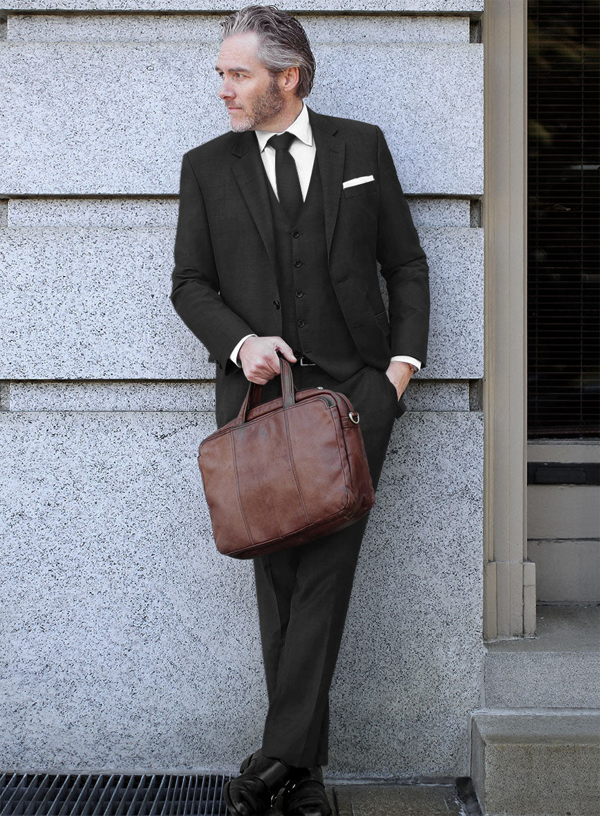 Scabal Londoner Black Wool Suit – StudioSuits