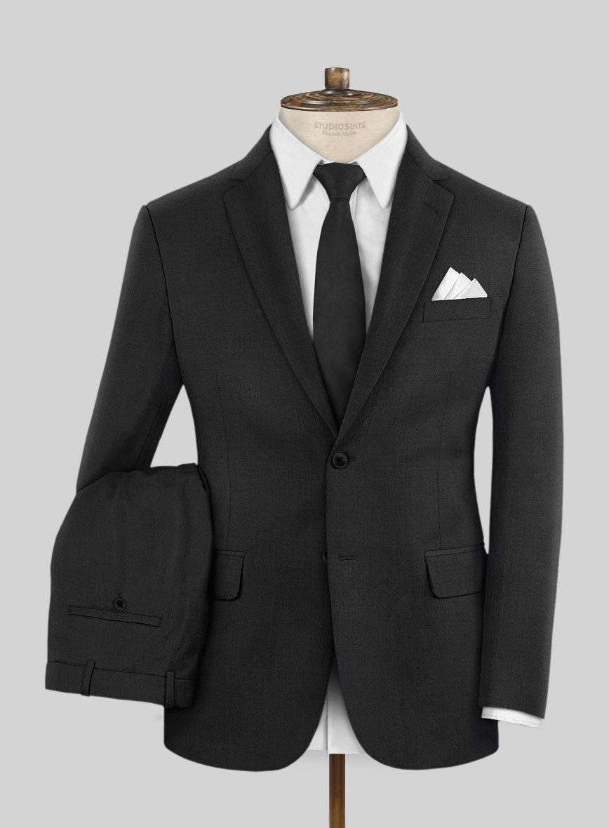 Scabal Londoner Black Wool Suit - StudioSuits