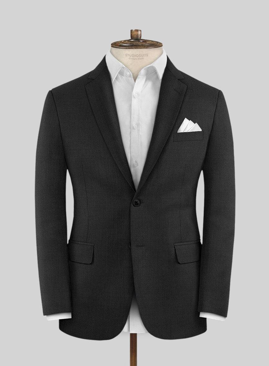Scabal Londoner Black Wool Suit - StudioSuits