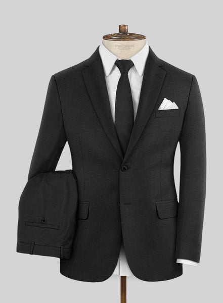 スーツ SCABAL Cashmere Blend Wool Suit scaballondonerblackwoolsuitlk_