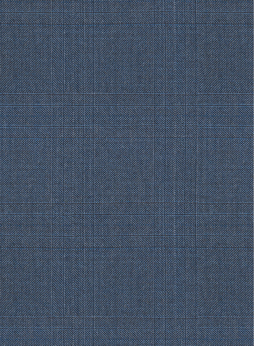Scabal Londoner Blasi Checks Blue Wool Jacket - StudioSuits
