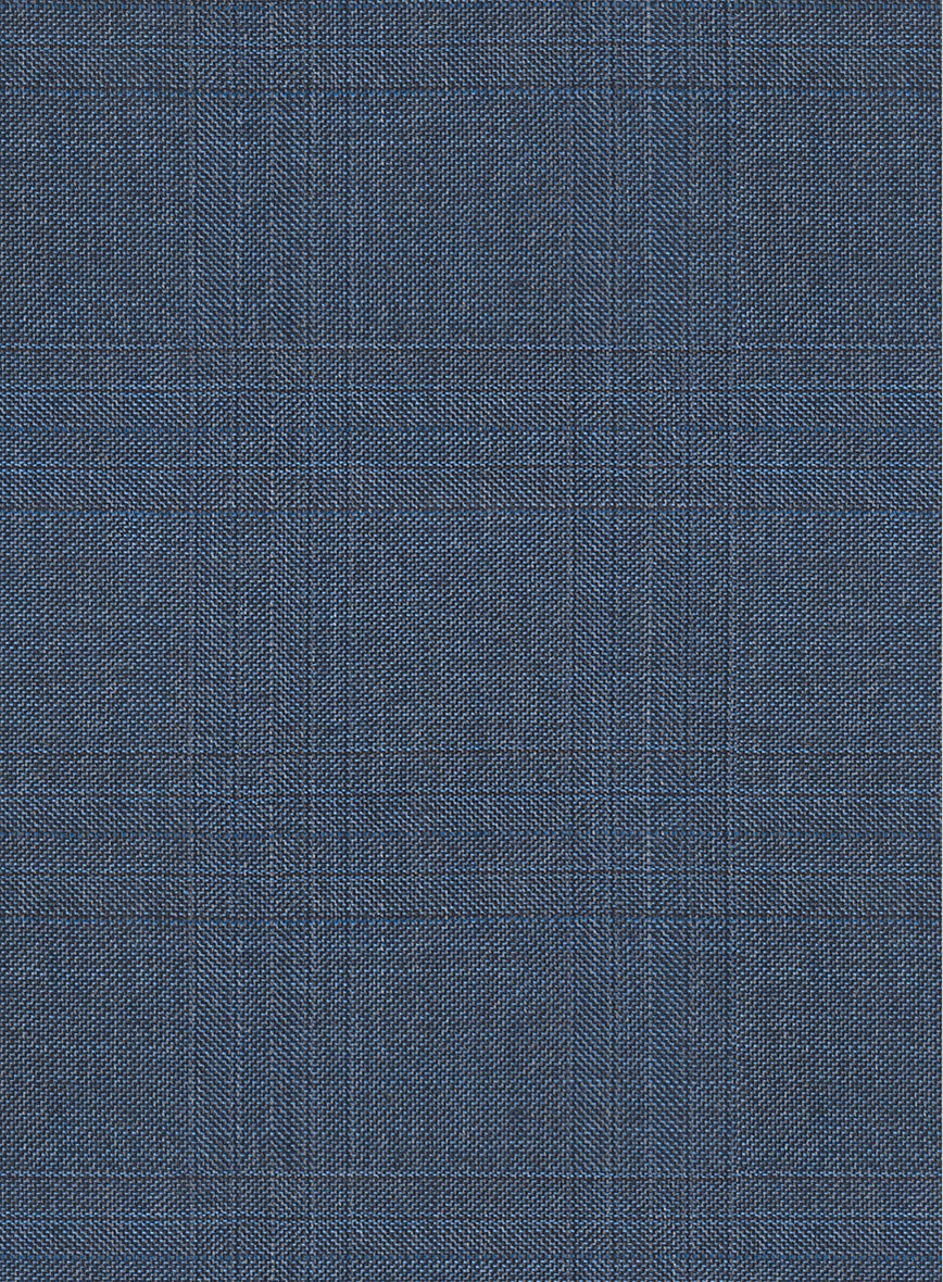 Scabal Londoner Blasi Checks Blue Wool Jacket - StudioSuits