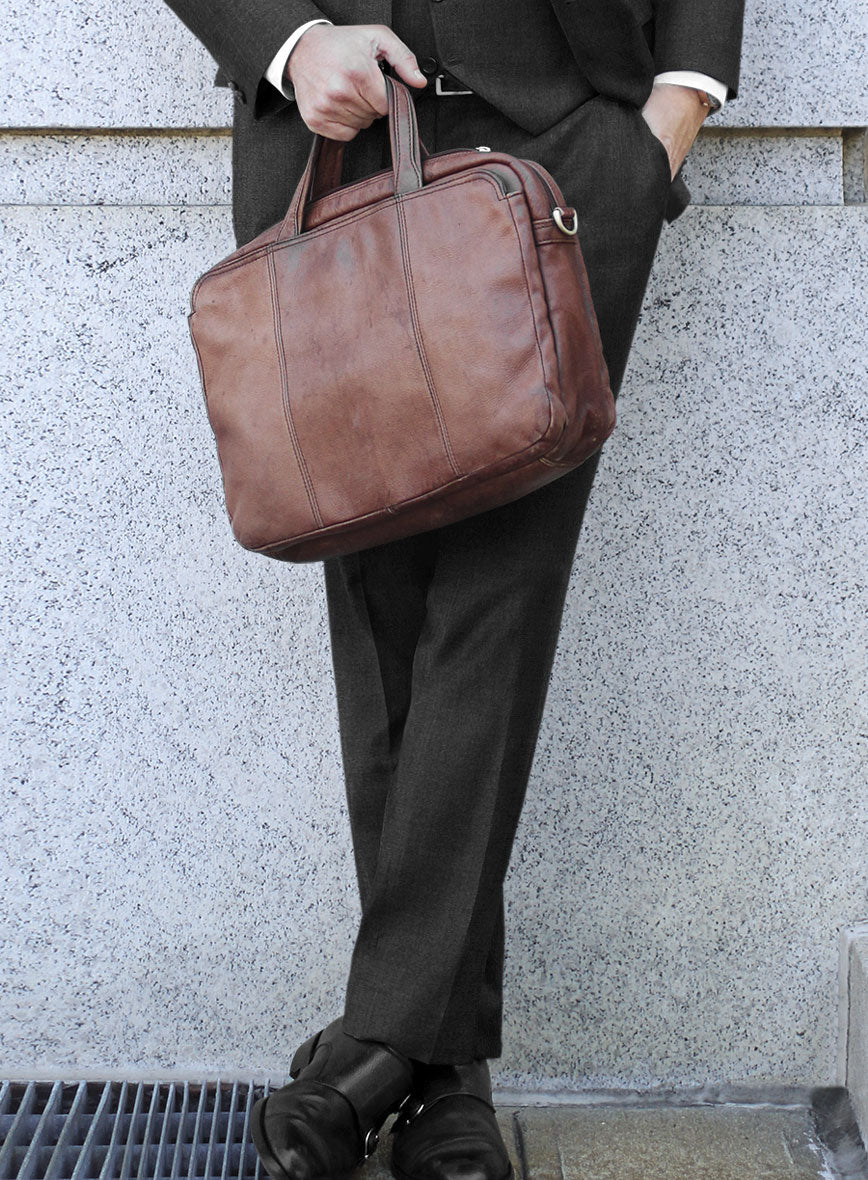 Scabal Londoner Charcoal Wool Pants - StudioSuits