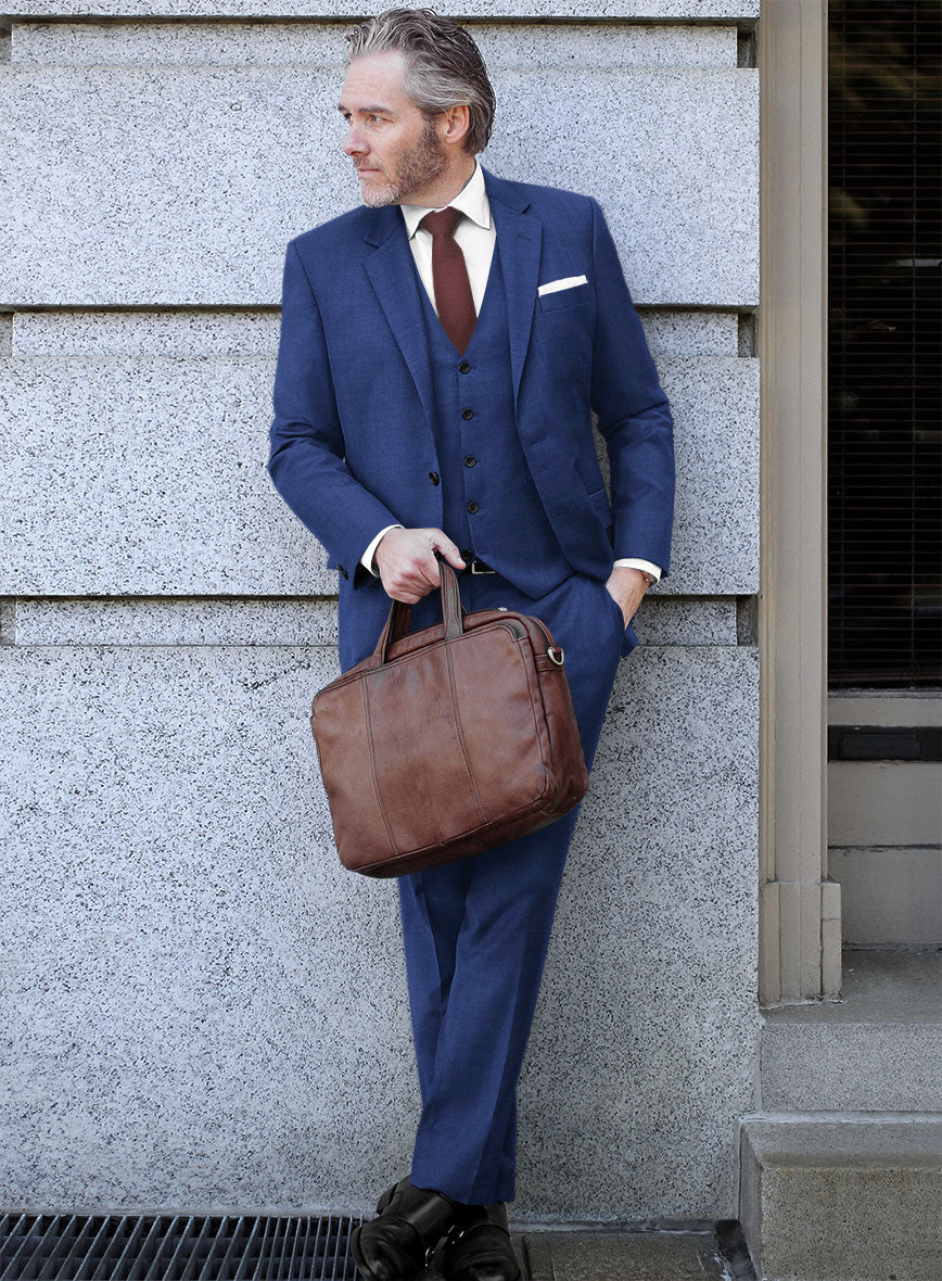 Scabal Londoner Cobalt Blue Wool Suit - StudioSuits