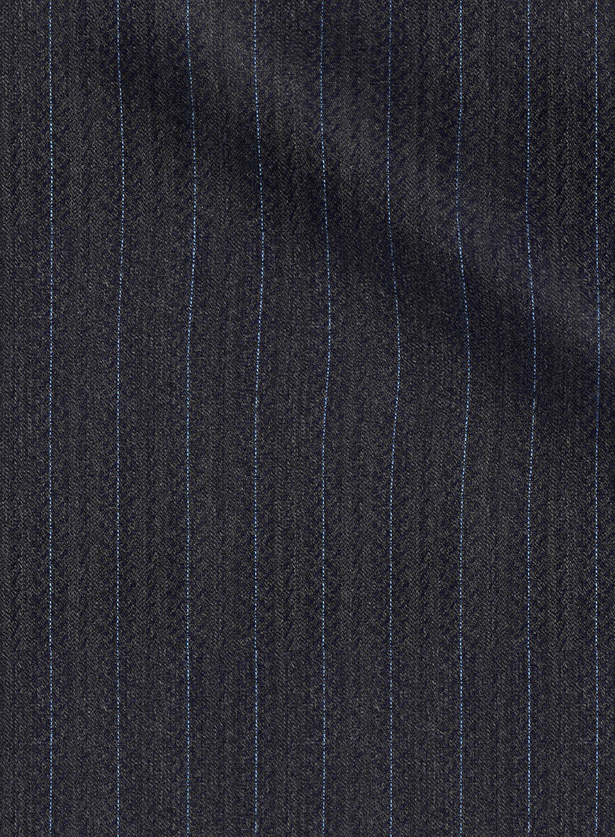 Scabal Londoner Cutina Stripe Blue Wool Jacket - StudioSuits