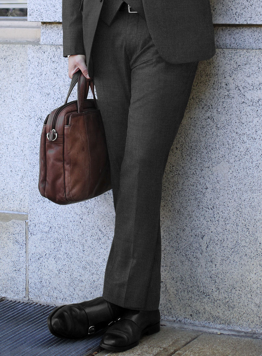 Scabal Londoner Dark Gray Wool Suit - StudioSuits