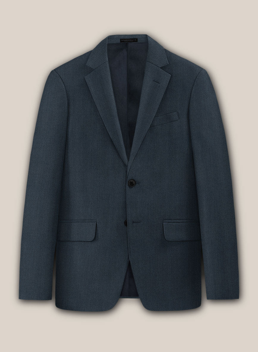 Scabal Londoner Dark Teal Wool Jacket - StudioSuits