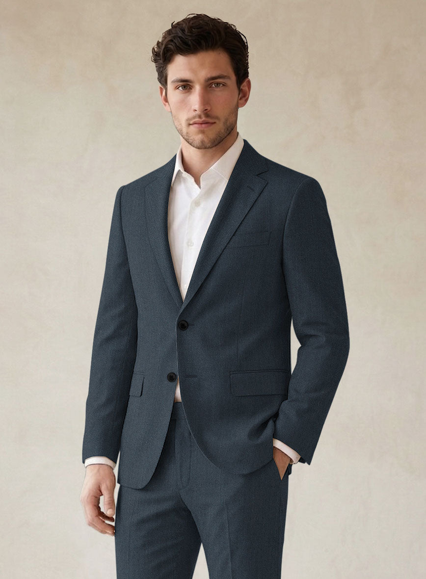 Scabal Londoner Dark Teal Wool Jacket - StudioSuits