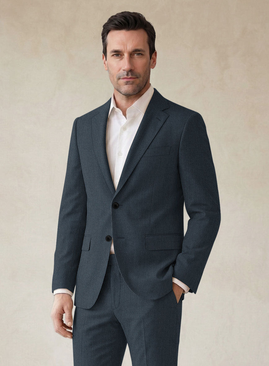 Scabal Londoner Dark Teal Wool Suit - StudioSuits