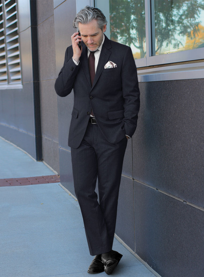 Scabal Londoner Ebony Blue Wool Suit - StudioSuits