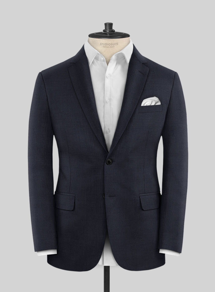 Scabal Londoner Ebony Blue Wool Suit - StudioSuits