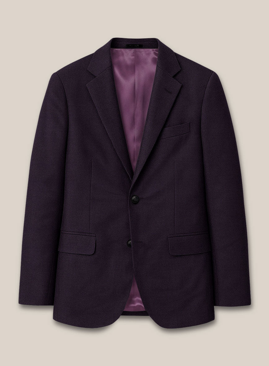 Scabal Londoner Eggplant Wool Jacket - StudioSuits