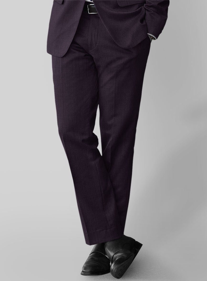 Scabal Londoner Eggplant Wool Suit - StudioSuits