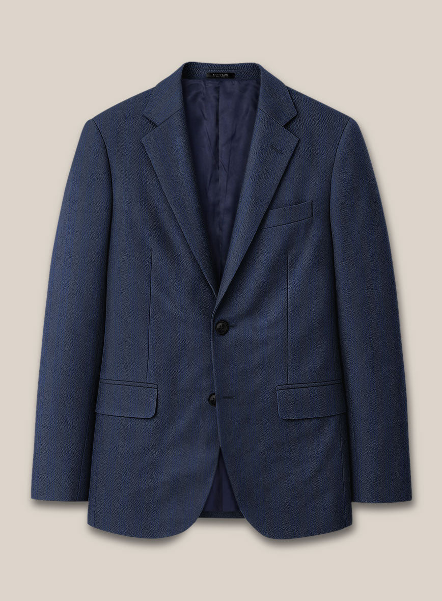 Scabal Londoner Erafin Stripe Blue Wool Suit - StudioSuits