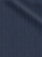 Scabal Londoner Floras Stripe Blue Wool Jacket - StudioSuits