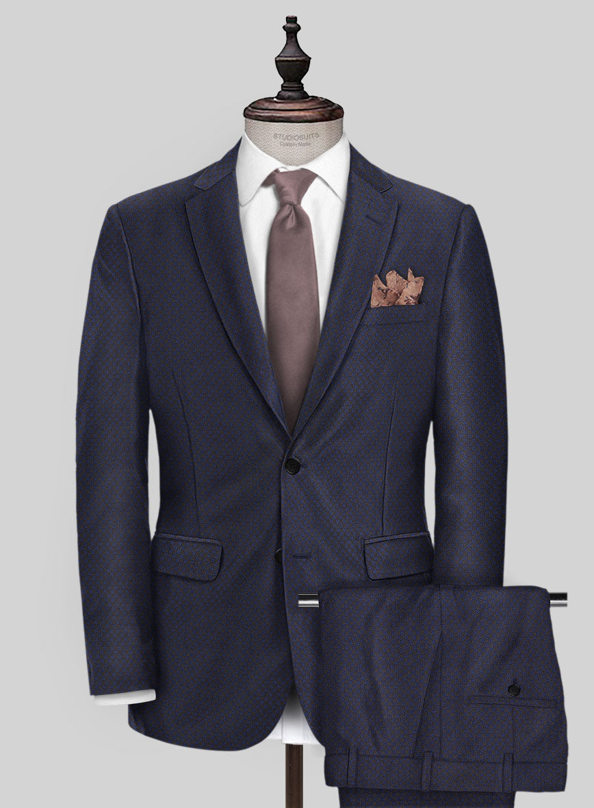 Scabal Londoner Gallo Blue Wool Suit - StudioSuits
