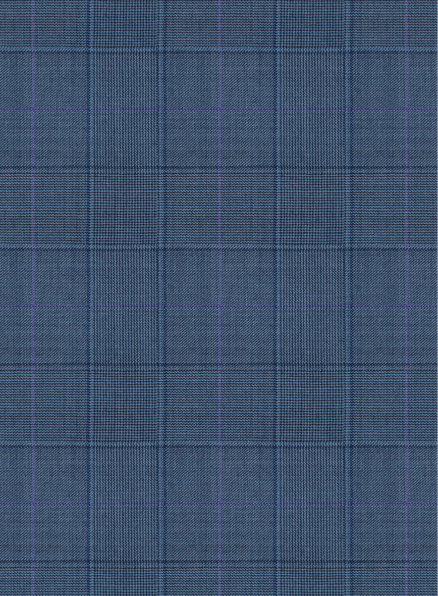 Scabal Londoner Glen Blue Wool Jacket - StudioSuits