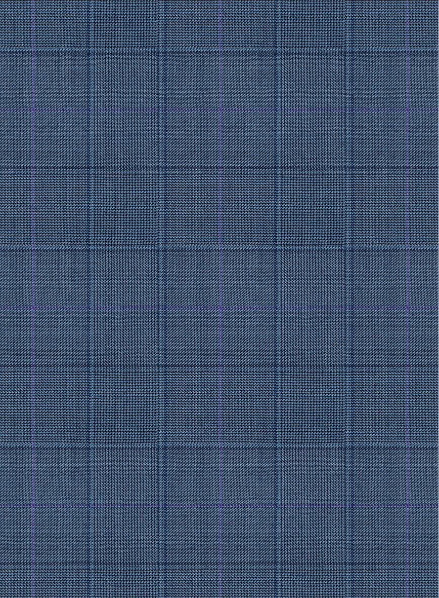 Scabal Londoner Glen Blue Wool Jacket - StudioSuits