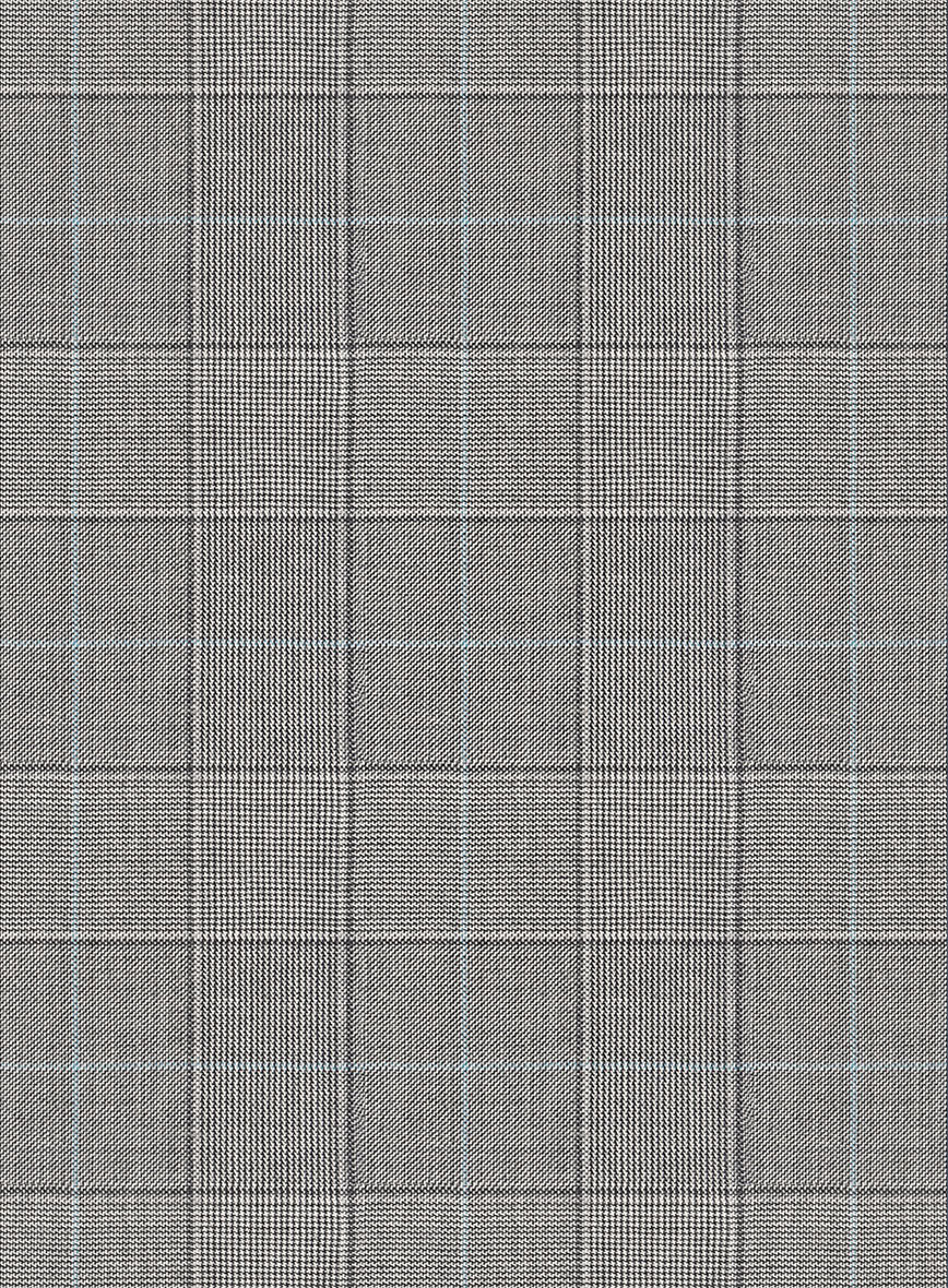 Scabal Londoner Glen Gray Wool Pants - StudioSuits