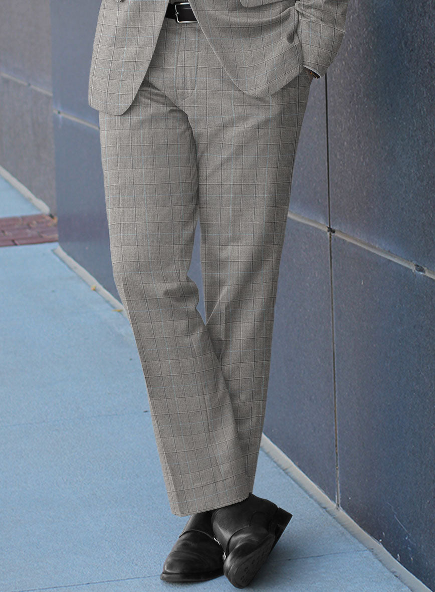 Scabal Londoner Glen Gray Wool Suit - StudioSuits