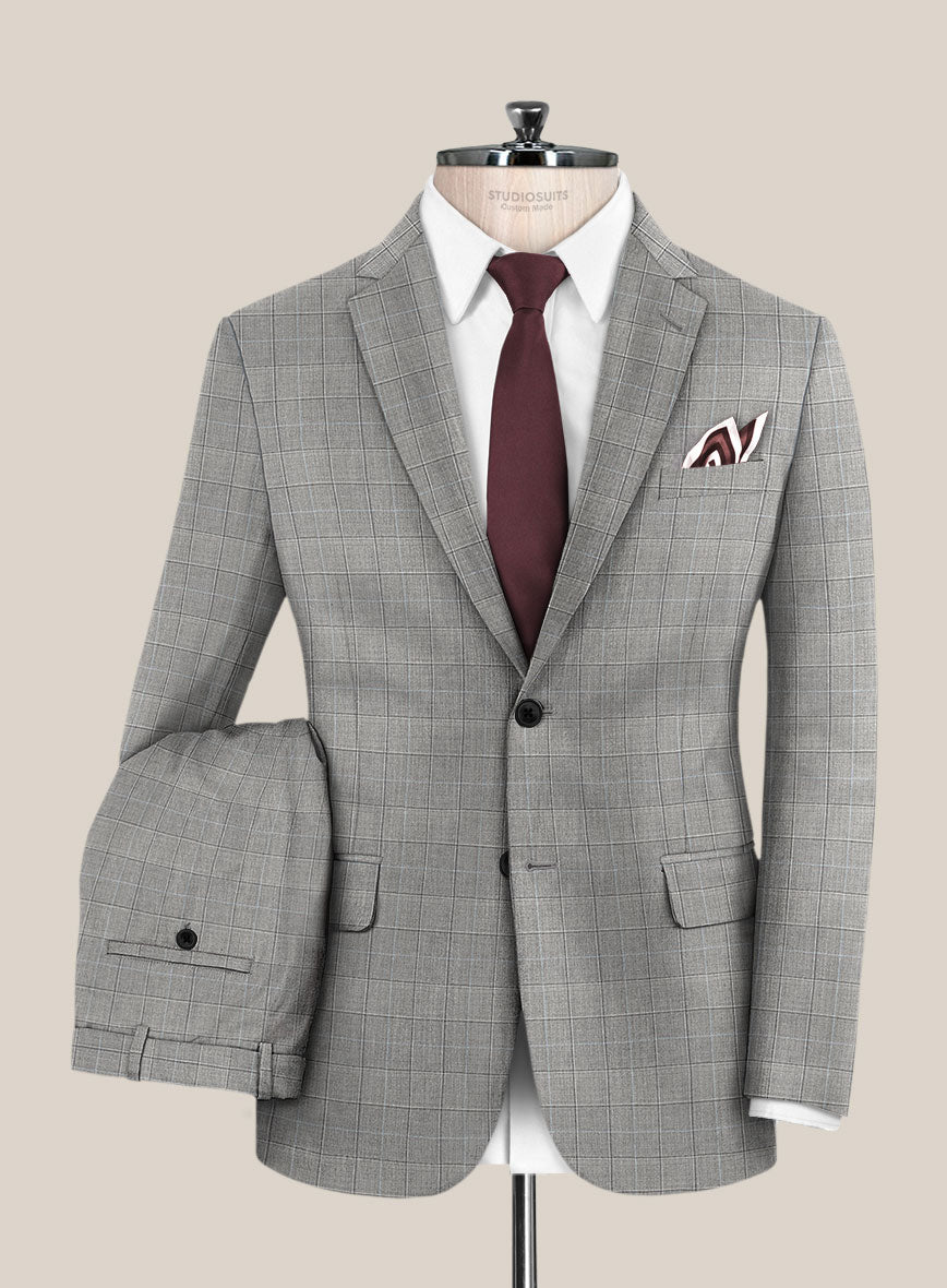 Scabal Londoner Glen Gray Wool Suit - StudioSuits
