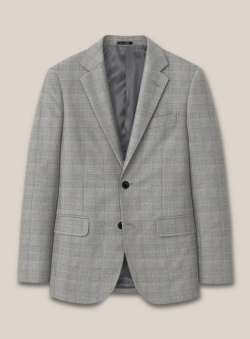 Scabal Londoner Glen Gray Wool Suit - StudioSuits